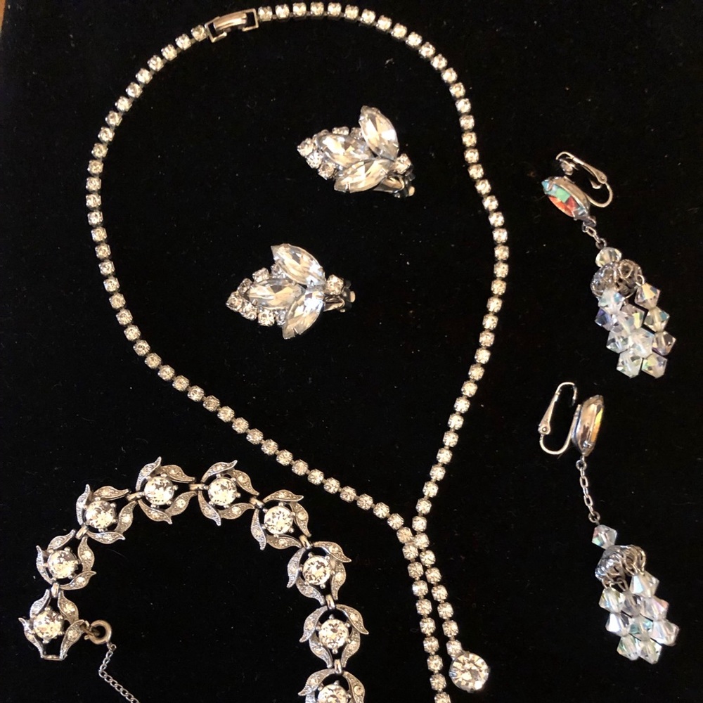 Vintage crystal jewelry.